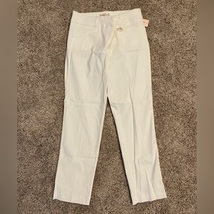 Nanette, white work pants. 6